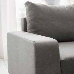 Fredriks Wohnlandschaft Togari - (mit Schlaffunktion) - Flachgewebe - Webstoff Sogol: Dunkelgrau - Longchair davorstehend rechts / Ottomane links -Wohnzimmermöbel boutique en ligne 1000085421 201130 15533300208 DETAILS P000000001000085421