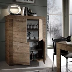 LC Spa Highboard Milano LC - Eiche Dunkel Dekor -Wohnzimmermöbel boutique en ligne 1000091586 201029 08255300134 MOOD DETAILS P000000001000091586 mood