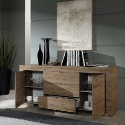 LC Spa Sideboard Milano LC - Eiche Dunkel Dekor -Wohnzimmermöbel boutique en ligne 1000091587 201029 08262300142 MOOD DETAILS P000000001000091587 mood