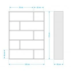 Temahome Regal Dublin - Weiß - Höhe: 173 cm 19 Temahome Regal Dublin - Weiß - Höhe: 173 cm -Wohnzimmermöbel boutique en ligne 1000094969 201002 14512800001 SKETCH DETAILS P000000001000094969 sketch