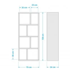 Temahome Regal Berlin - Walnuss - 70 x 159 cm -Wohnzimmermöbel boutique en ligne 1000094979 190926 12223200001 SKETCH DETAILS P000000001000094979 sketch