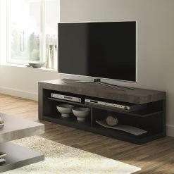 Temahome TV-Lowboard Detroit - Beton Dekor / Matt Schwarz -Wohnzimmermöbel boutique en ligne 1000095037 201016 13220600176 MOOD DETAILS P000000001000095037 mood