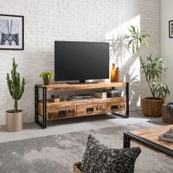 Wolf-Möbel TV-Lowboard Iron - Mango massiv / Eisen -Wohnzimmermöbel boutique en ligne 1000104115 200407 07014200008 MOOD DETAILS P000000001000104115 mood