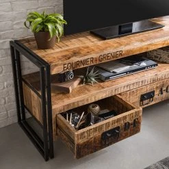 Wolf-Möbel TV-Lowboard Iron - Mango massiv / Eisen -Wohnzimmermöbel boutique en ligne 1000104115 200407 07014500011 MOOD DETAILS P000000001000104115 mood