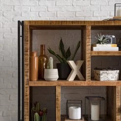 Wolf-Möbel Regal Iron II - Mango massiv / Eisen -Wohnzimmermöbel boutique en ligne 1000104117 191024 17544600028 MOOD DETAILS P000000001000104117 mood