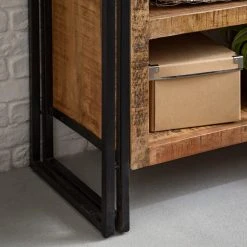 Wolf-Möbel Regal Iron II - Mango massiv / Eisen -Wohnzimmermöbel boutique en ligne 1000104117 191024 17544700031 MOOD DETAILS P000000001000104117 mood