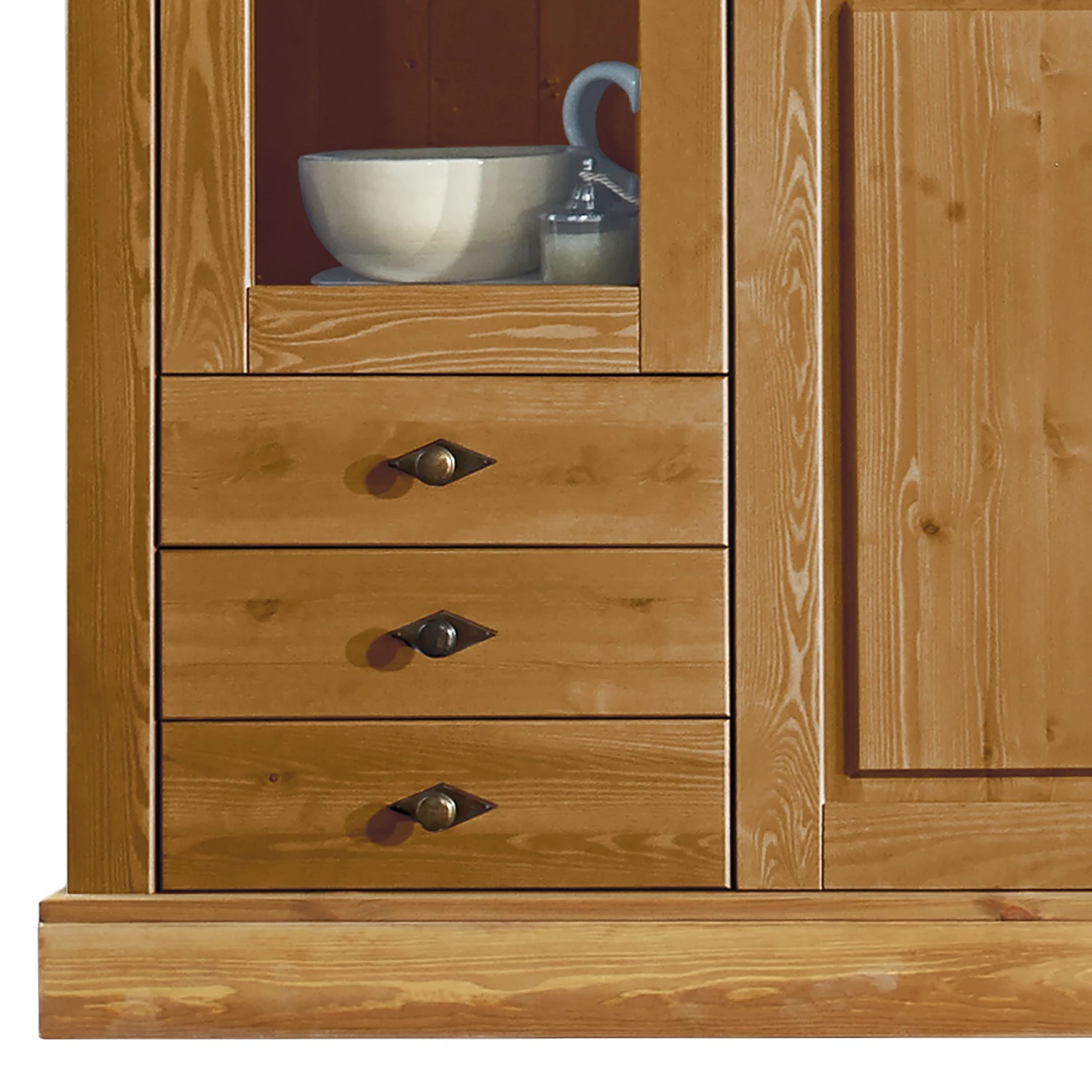 Maison Belfort Vitrinenschrank Bergen - Kiefer Laugenfarbig 4 Maison Belfort Vitrinenschrank Bergen - Kiefer Laugenfarbig – Bild 4