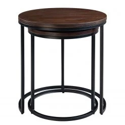 Ars manufacti Beistelltisch Marias II (2er-Set) - Walnuss / Schwarz -Wohnzimmermöbel boutique en ligne 1000111505 180920 13474903 GALLERYIMAGES P000000001000111505