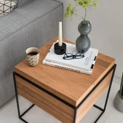 Studio Copenhagen Beistelltisch Cubus I - Eiche Massiv / Metall - Eiche -Wohnzimmermöbel boutique en ligne 1000114081 190417 14473400027 GALLERYIMAGES P000000001000114081