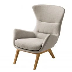 Studio Copenhagen Sessel Hepburn I - Webstoff Milan: Beige - Eiche Dunkel