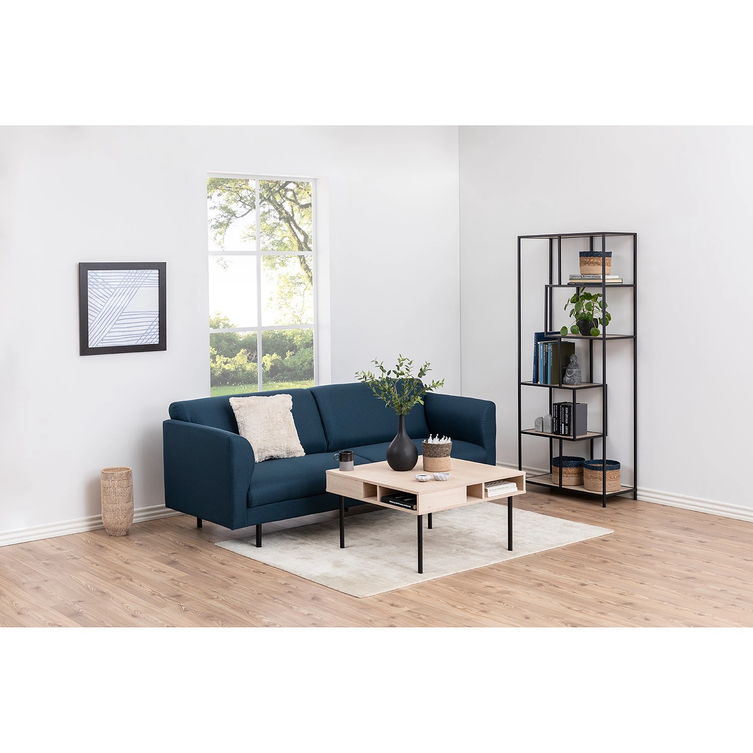 Red Living Regal Coogee I - Eiche Dekor / Schwarz - Höhe: 185 cm 2 Red Living Regal Coogee I - Eiche Dekor / Schwarz - Höhe: 185 cm – Bild 2