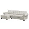 Velvet Studio Ecksofa Marau - Kies - Longchair davorstehend links