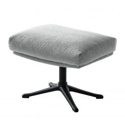 Studio Copenhagen Polsterhocker Hepburn III - Webstoff Saia: Hellgrau - Schwarz