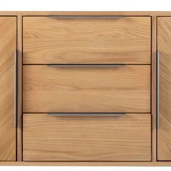 Ars manufacti Sideboard Dharai - Echtholzfurnier / Metall - Eiche / Silber -Wohnzimmermöbel boutique en ligne 1000117155 180702 13320604 GALLERYIMAGES P000000001000117155