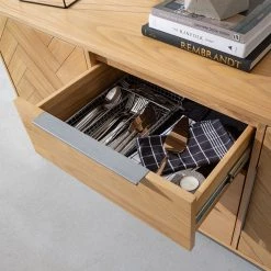 Ars manufacti Sideboard Dharai - Echtholzfurnier / Metall - Eiche / Silber -Wohnzimmermöbel boutique en ligne 1000117155 180827 07154703 GALLERYIMAGES P000000001000117155