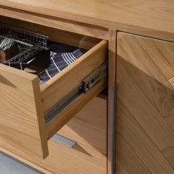 Ars manufacti Sideboard Dharai - Echtholzfurnier / Metall - Eiche / Silber -Wohnzimmermöbel boutique en ligne 1000117155 180827 07154704 GALLERYIMAGES P000000001000117155