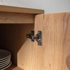 Ars manufacti Sideboard Dharai - Echtholzfurnier / Metall - Eiche / Silber -Wohnzimmermöbel boutique en ligne 1000117155 180827 07154706 GALLERYIMAGES P000000001000117155