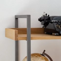 Ars manufacti Bücherregal Dharai I - Echtholzfurnier / Metall - Eiche / Silber -Wohnzimmermöbel boutique en ligne 1000117164 180827 07154919 GALLERYIMAGES P000000001000117164