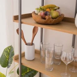 Ars manufacti Bücherregal Dharai II - Echtholzfurnier / Metall - Eiche / Silber -Wohnzimmermöbel boutique en ligne 1000117167 180912 12435808 GALLERYIMAGES P000000001000117167