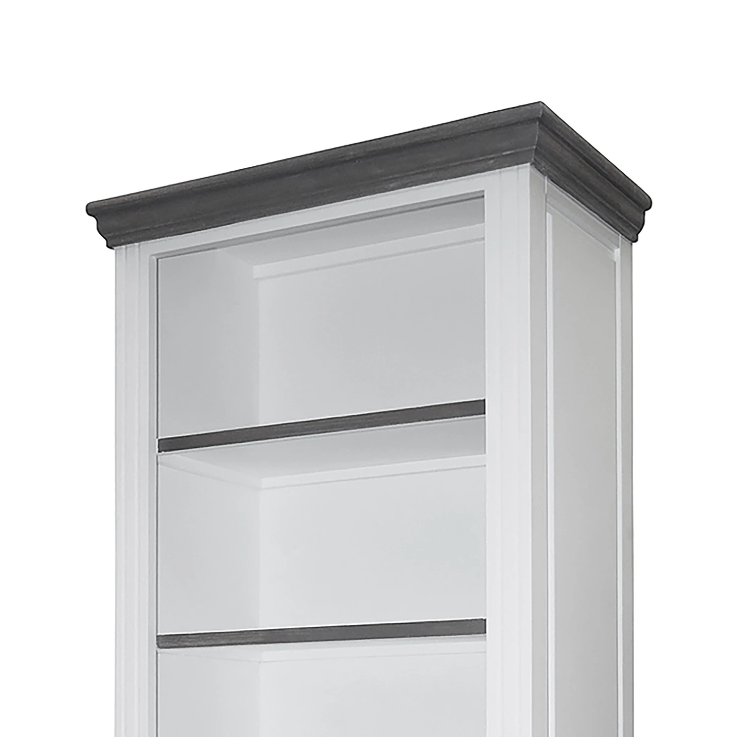 Maison Belfort Regal Nasinu - Paulownia teilmassiv - Weiß / Antik Grau 2 Maison Belfort Regal Nasinu - Paulownia teilmassiv - Weiß / Antik Grau – Bild 2