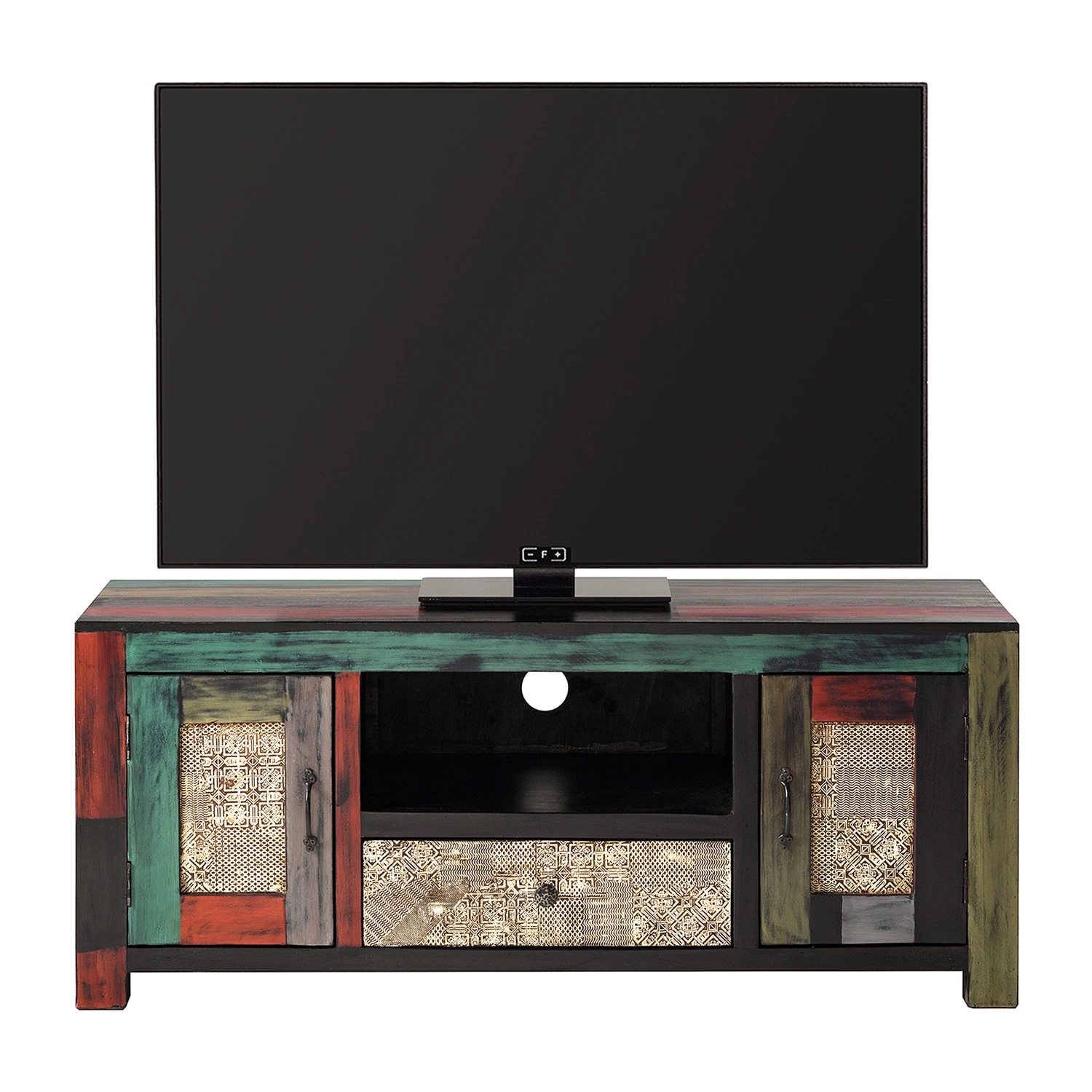 Wolf-Möbel TV-Lowboard Goa III - Mango teilmassiv - Mango Dunkelbraun / Blau 4 Wolf-Möbel TV-Lowboard Goa III - Mango teilmassiv - Mango Dunkelbraun / Blau – Bild 4