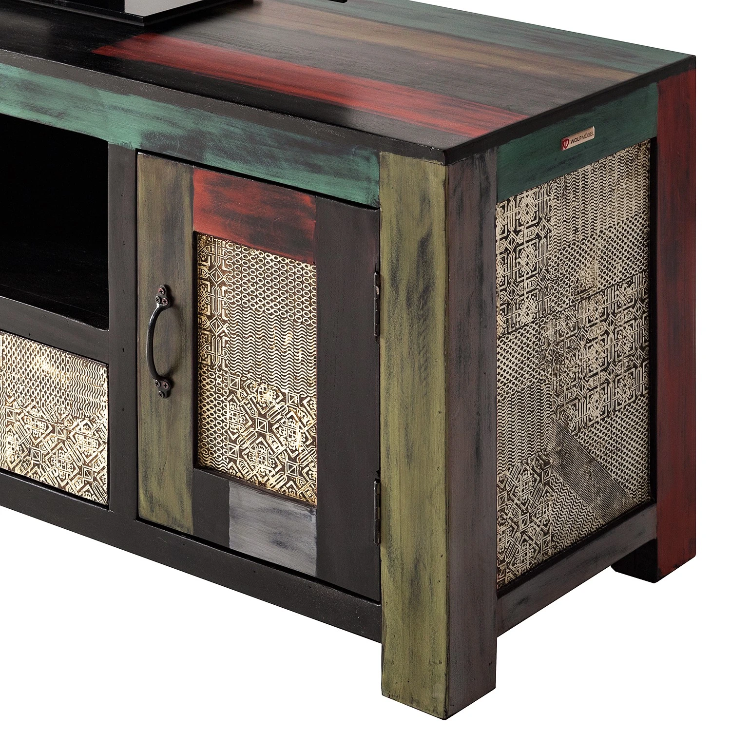 Wolf-Möbel TV-Lowboard Goa III - Mango teilmassiv - Mango Dunkelbraun / Blau 7 Wolf-Möbel TV-Lowboard Goa III - Mango teilmassiv - Mango Dunkelbraun / Blau – Bild 7