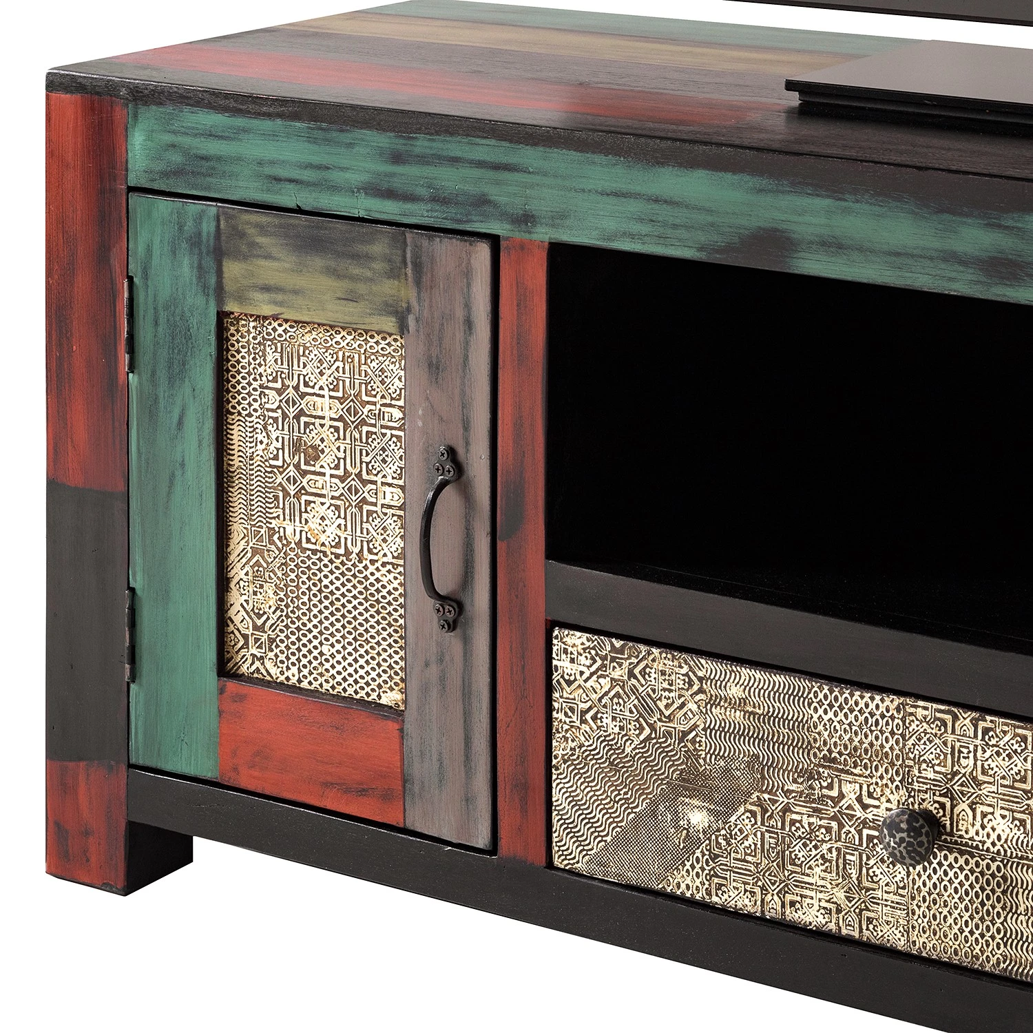 Wolf-Möbel TV-Lowboard Goa III - Mango teilmassiv - Mango Dunkelbraun / Blau 8 Wolf-Möbel TV-Lowboard Goa III - Mango teilmassiv - Mango Dunkelbraun / Blau – Bild 8