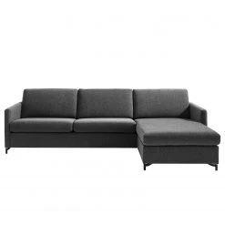 Fredriks Ecksofa Cipo I - Schwarz meliert - Longchair davorstehend rechts -Wohnzimmermöbel boutique en ligne 1000119803 040 GALLERYIMAGES P000000001000119803