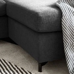 Fredriks Ecksofa Cipo I - Schwarz meliert - Longchair davorstehend rechts -Wohnzimmermöbel boutique en ligne 1000119803 120 GALLERYIMAGES P000000001000119803