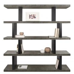 Temahome Regal Detroit - Beton Dekor / Schwarz - Höhe: 172 cm -Wohnzimmermöbel boutique en ligne 1000119829 201016 13245400248 DETAILS P000000001000119829