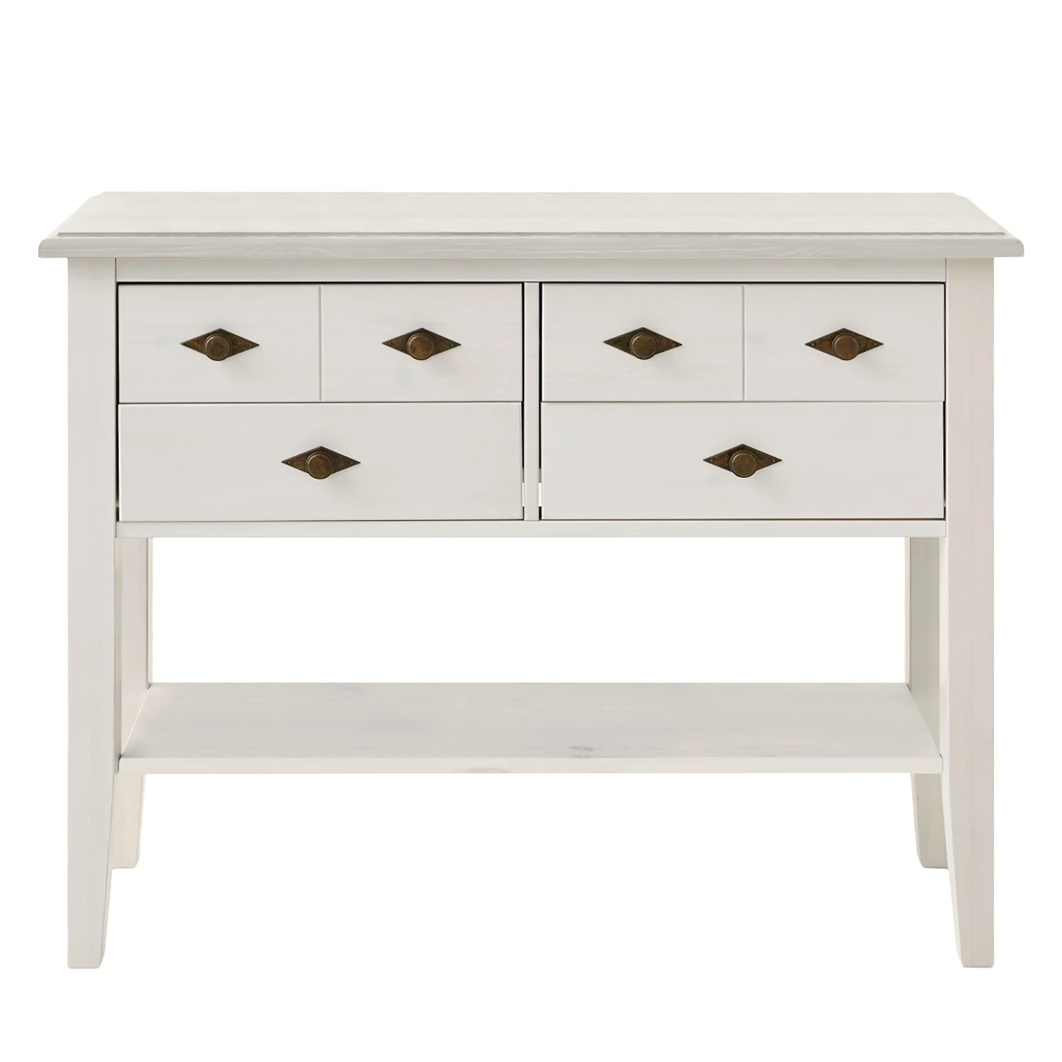 Maison Belfort Konsolentisch Bergen I - Kiefer massiv - Kiefer Weiß - Breite: 102 cm 1 Maison Belfort Konsolentisch Bergen I - Kiefer massiv - Kiefer Weiß - Breite: 102 cm