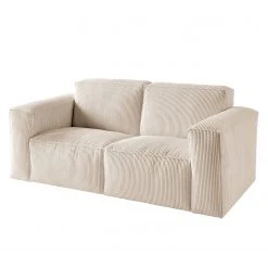 Ars Natura 2-Sitzer Sofa LORALAI - Cordstoff Lola: Creme