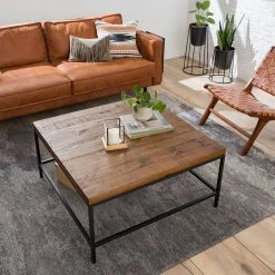 Ars manufacti Couchtisch Grasby - Altholz Pinie massiv / Metall - Pinie Dunkel / Schwarz -Wohnzimmermöbel boutique en ligne 1000123378 190527 16151900002 MOOD GALLERYIMAGES P000000001000123378 mood