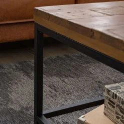 Ars manufacti Couchtisch Grasby - Altholz Pinie massiv / Metall - Pinie Dunkel / Schwarz -Wohnzimmermöbel boutique en ligne 1000123378 190527 16151900004 GALLERYIMAGES P000000001000123378