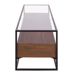 Studio Copenhagen Lowboard Rizzo - Holzwerkstoff / Glas - Schwarz / Walnuss Dekor 18 Studio Copenhagen Lowboard Rizzo - Holzwerkstoff / Glas - Schwarz / Walnuss Dekor -Wohnzimmermöbel boutique en ligne 1000123450 181030 07571620 GALLERYIMAGES P000000001000123450