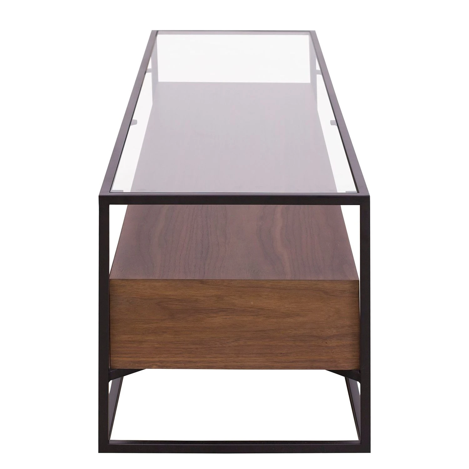 Studio Copenhagen Lowboard Rizzo - Holzwerkstoff / Glas - Schwarz / Walnuss Dekor 5 Studio Copenhagen Lowboard Rizzo - Holzwerkstoff / Glas - Schwarz / Walnuss Dekor – Bild 5