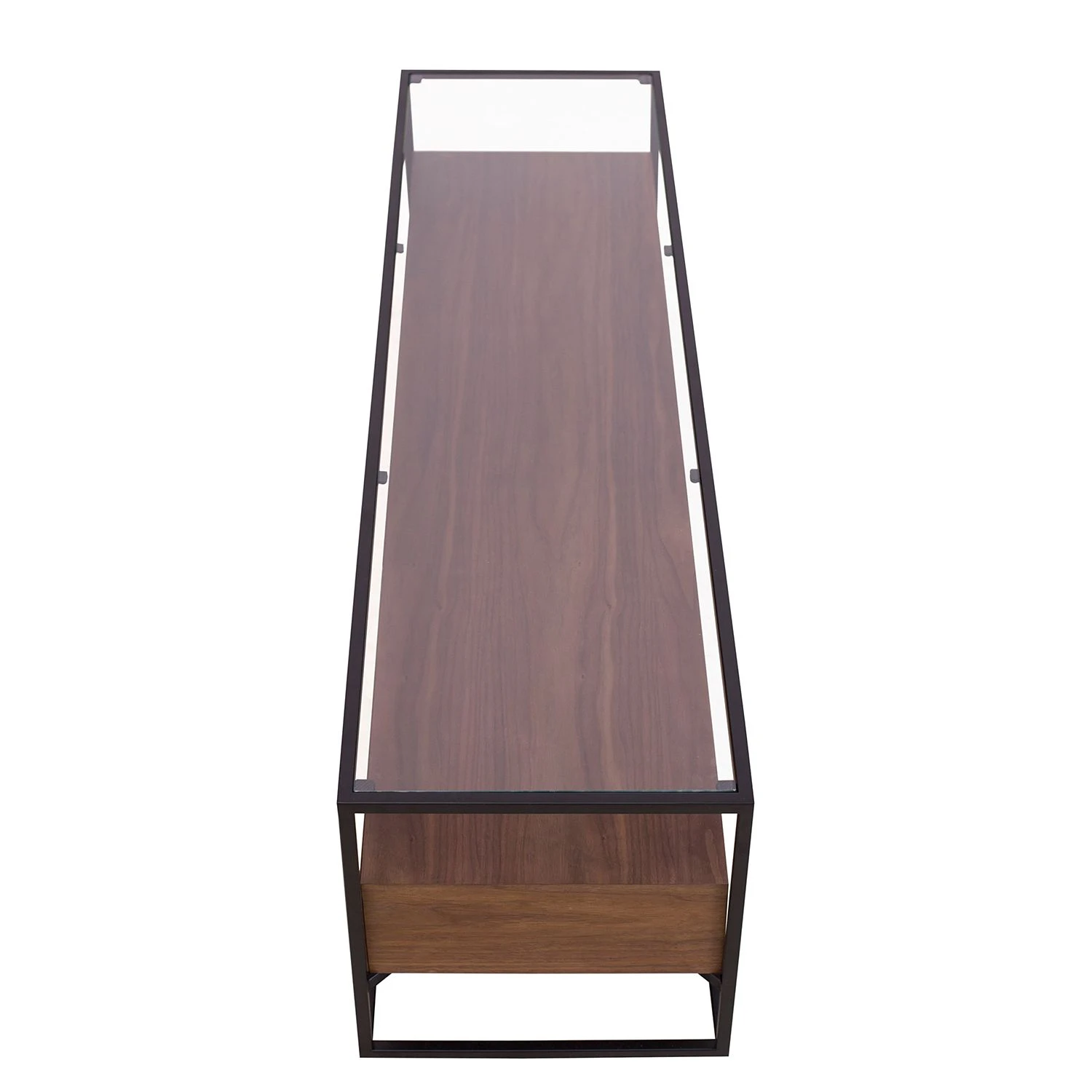 Studio Copenhagen Lowboard Rizzo - Holzwerkstoff / Glas - Schwarz / Walnuss Dekor 6 Studio Copenhagen Lowboard Rizzo - Holzwerkstoff / Glas - Schwarz / Walnuss Dekor – Bild 6