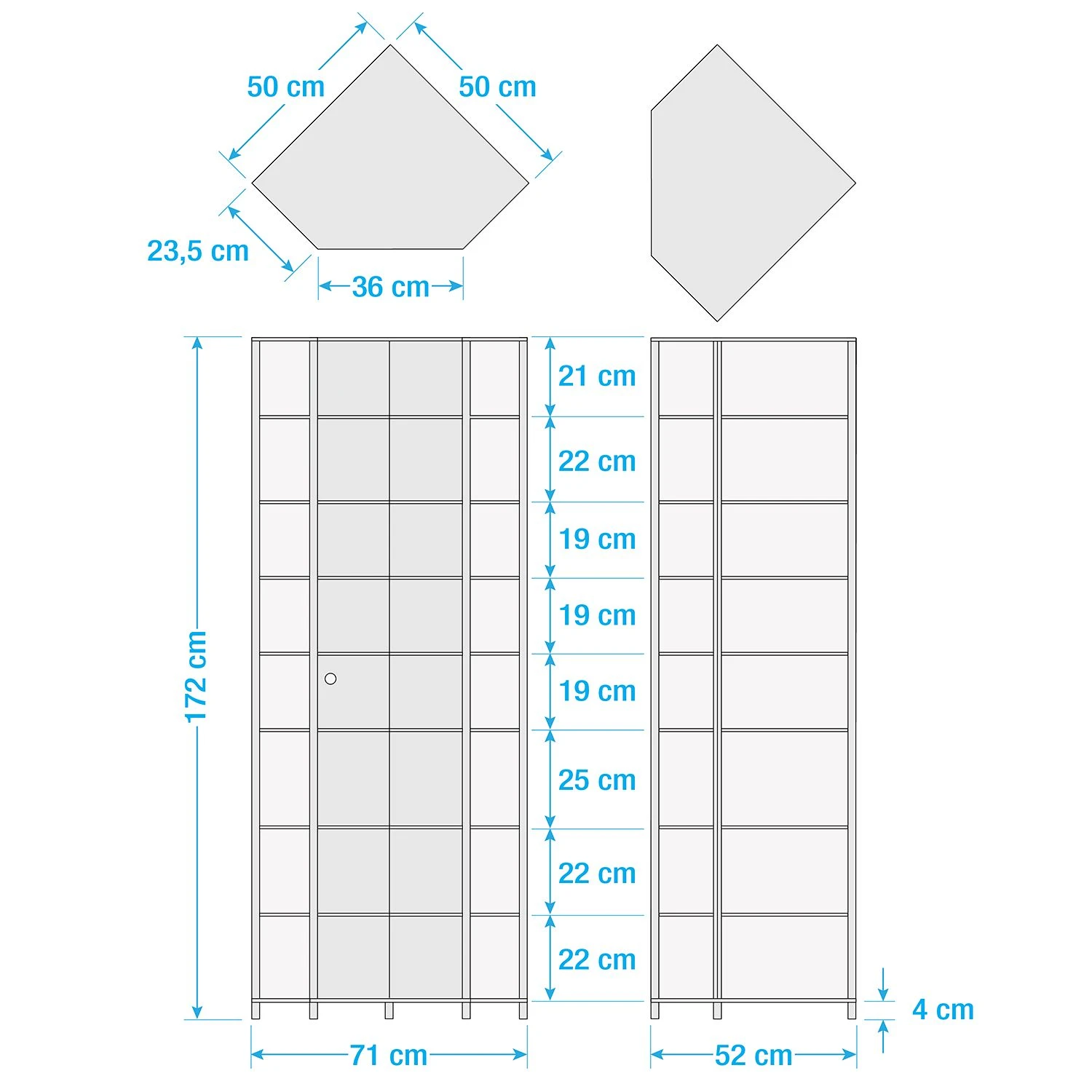 Fredriks Eckvitrine Amalia II - Silber 6 Fredriks Eckvitrine Amalia II - Silber – Bild 6