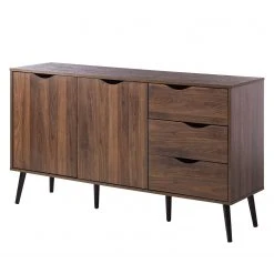 Mørteens Sideboard Gjora - Gummibaum teilmassiv - Walnuss