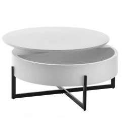 Fredriks Couchtisch Meldal - Metall - Matt Weiß / Schwarz -Wohnzimmermöbel boutique en ligne 1000123769 190201 08052100004 GALLERYIMAGES P000000001000123769