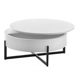 Fredriks Couchtisch Meldal - Metall - Matt Weiß / Schwarz -Wohnzimmermöbel boutique en ligne 1000123769 190201 08052100005 GALLERYIMAGES P000000001000123769