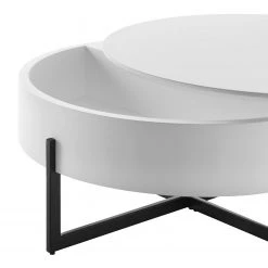 Fredriks Couchtisch Meldal - Metall - Matt Weiß / Schwarz -Wohnzimmermöbel boutique en ligne 1000123769 190201 08052100006 GALLERYIMAGES P000000001000123769