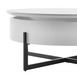 Fredriks Couchtisch Meldal - Metall - Matt Weiß / Schwarz -Wohnzimmermöbel boutique en ligne 1000123769 190201 08052100008 GALLERYIMAGES P000000001000123769