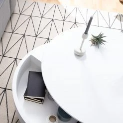 Fredriks Couchtisch Meldal - Metall - Matt Weiß / Schwarz -Wohnzimmermöbel boutique en ligne 1000123769 190222 13045900006 GALLERYIMAGES P000000001000123769