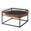 Studio Copenhagen Couchtisch Sumstad - Rauchglas / Metall - Nussbaum / Schwarz
