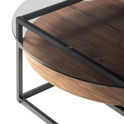 Studio Copenhagen Couchtisch Sumstad - Rauchglas / Metall - Nussbaum / Schwarz -Wohnzimmermöbel boutique en ligne 1000123773 190206 17223100034 GALLERYIMAGES P000000001000123773