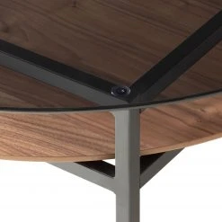 Studio Copenhagen Couchtisch Sumstad - Rauchglas / Metall - Nussbaum / Schwarz -Wohnzimmermöbel boutique en ligne 1000123773 190206 17223100035 GALLERYIMAGES P000000001000123773