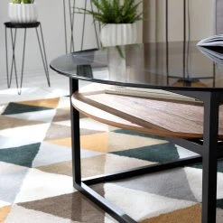 Studio Copenhagen Couchtisch Sumstad - Rauchglas / Metall - Nussbaum / Schwarz -Wohnzimmermöbel boutique en ligne 1000123773 190321 17260300003 GALLERYIMAGES P000000001000123773