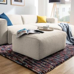 Studio Copenhagen Polsterhocker HUDSON - Webstoff Saia: Beige -Wohnzimmermöbel boutique en ligne 1000123835 190916 13150900003 MOOD DETAILS P000000001000123835 mood