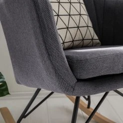 Mørteens Schaukelstuhl Leedy - Webstoff / Buche massiv - Dunkelgrau / Buche -Wohnzimmermöbel boutique en ligne 1000123856 190123 16060600013 GALLERYIMAGES P000000001000123856